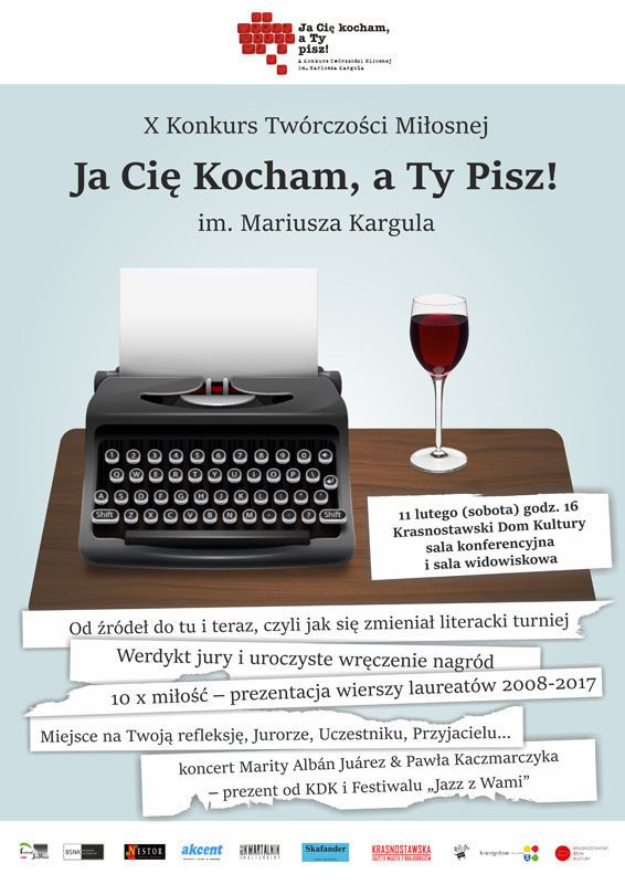 Finał X Konkursu Twórczości Miłosnej „Ja Cię kocham, a Ty pisz” im. Mariusza Kargula