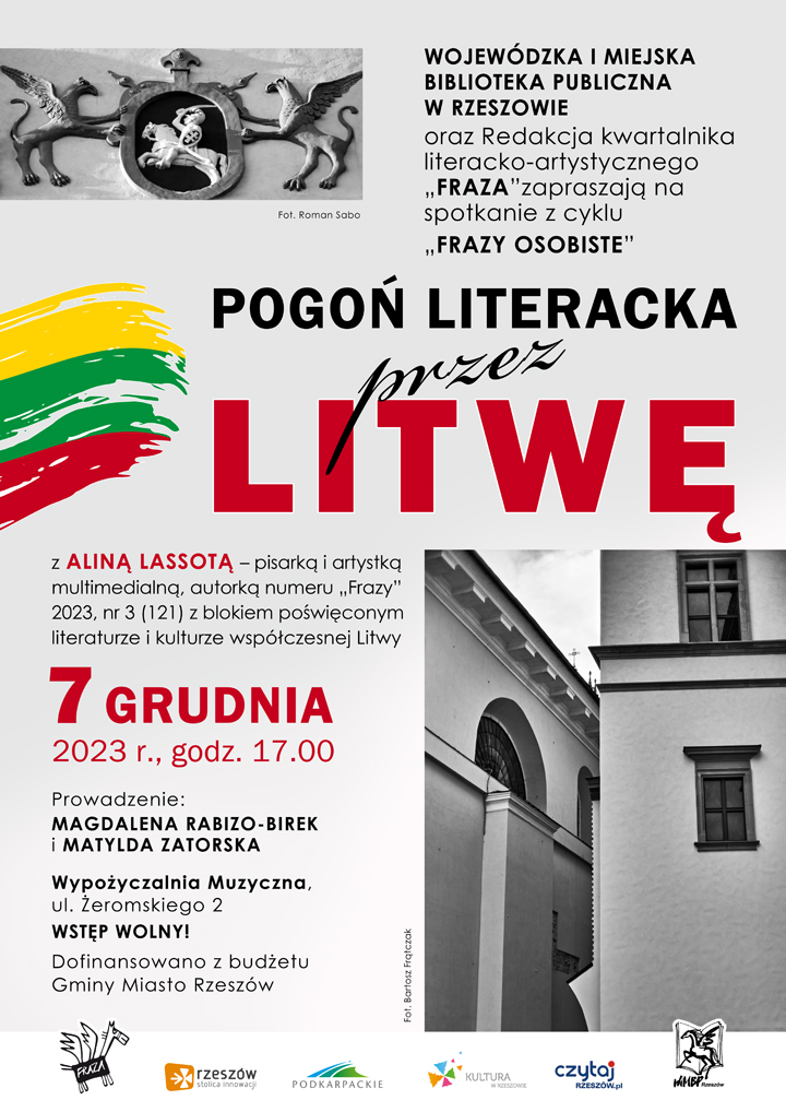 Spotkanie z cyklu „Frazy Osobiste” z Aliną Lassotą – pisarką i artystką polsko-litewską7 grudnia 2023 r.