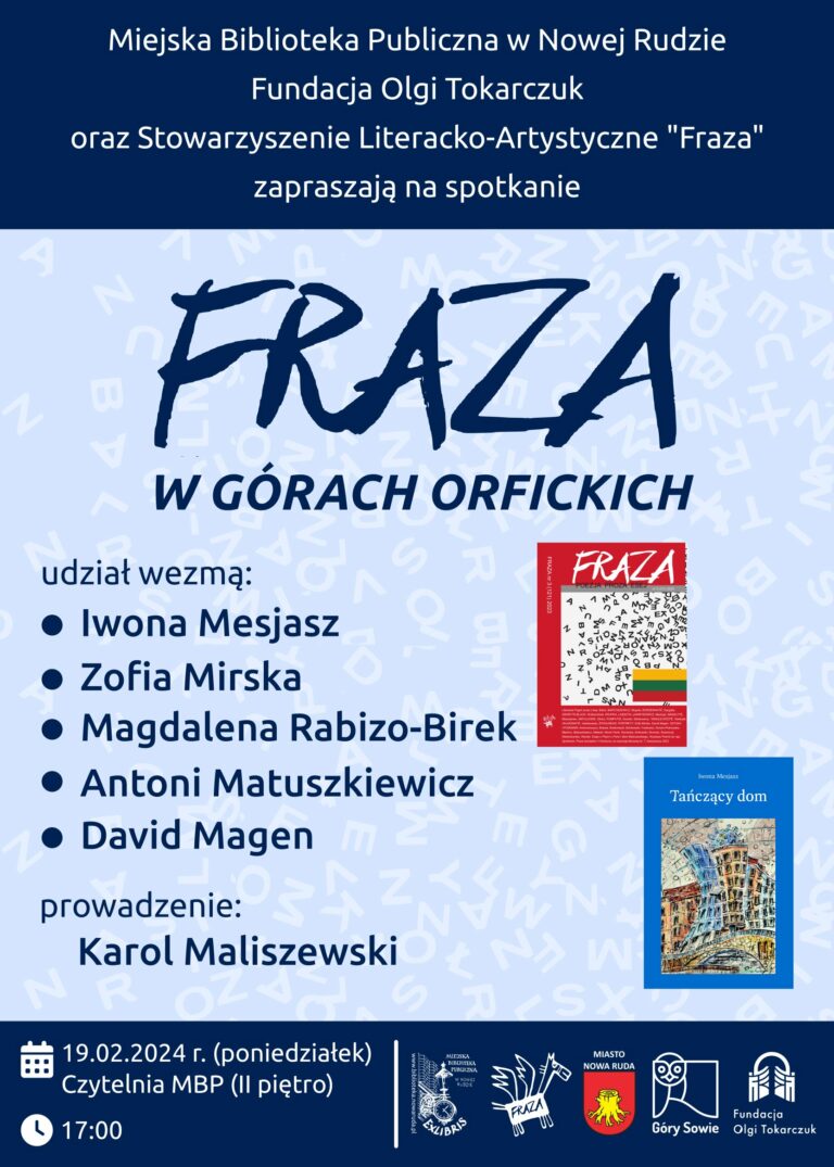 „Fraza” w Górach Orfickich (Miejska Bibliotek Publiczna w Nowej Rudzie – 19.02 2024)