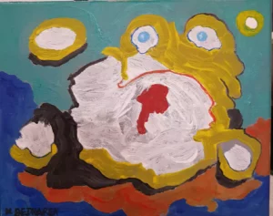 KOMPOZYCJA 10, akryl/papier 30x40, 2024