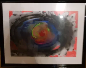 KOMPOZYCJA 7, akryl/papier 45x35, 2024