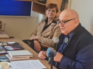 Adam Lizakowski i Magdalena Rabizo-Birek na wykładzie w Instytucie Polonistyki i Dziennikarstwa UR Fot. Roman Adamski