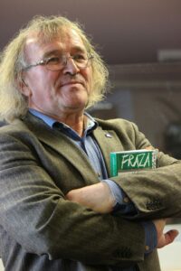 Jan Wolski w Krośnieńskiej Bibliotece Publicznej Fot. Wacław Turek